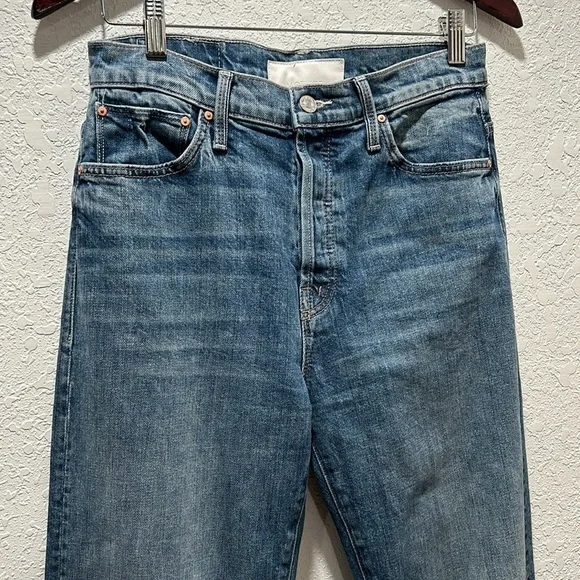 🛼MOTHER The Ditcher Heel blue jeans size 25 GUC - Picture 6 of 16